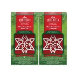 Scented Star Ornament, White Winter Fir, 2-Pack