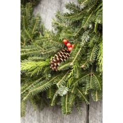 22 In. Live Fraser Fir Decorated Fresh Christmas Single Wreath With Bow (2-Pack) -Christmas Decor Shop sexton christmas consign christmas wreaths ff wr22 2pack 44 1000