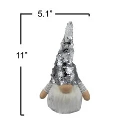 7 In. Gnome Plush With LED Light (White Hat) Ornament Home Decor -Christmas Decor Shop single christmas ornaments abn5d009 wht c3 1000