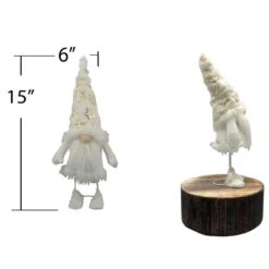 Nature 15 In., Standing Plush Christmas Gnome, Without LED, White -Christmas Decor Shop single christmas ornaments abn5d021 wht c3 1000