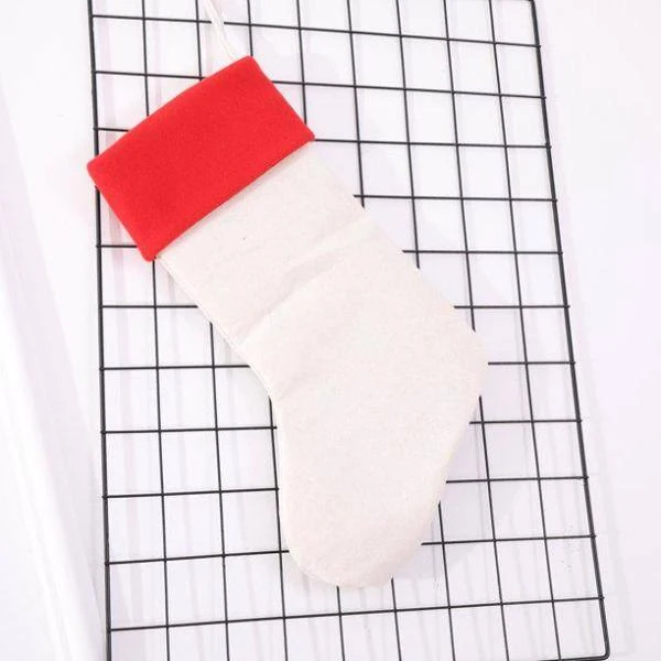 Classic Christmas Stocking Hanging Stocking, Embroidered With Reindeer 6 Classic Christmas Stocking Hanging Stocking, Embroidered With Reindeer - Image 4
