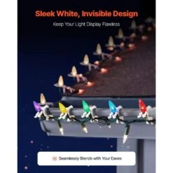 Christmas Light Clips 200 Pack Weatherproof Holiday Outdoor Lighting Hanging Hooks Mount To Shingles And Gutters -Christmas Decor Shop skyshalo christmas light accessories sddxjjszjx00ti5el001v0 s804 1f 1000