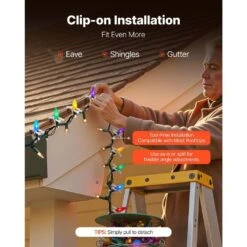 Christmas Light Clips 200 Pack Weatherproof Holiday Outdoor Lighting Hanging Hooks Mount To Shingles And Gutters -Christmas Decor Shop skyshalo christmas light accessories sddxjjszjx00ti5el001v0 s804 c3 1000