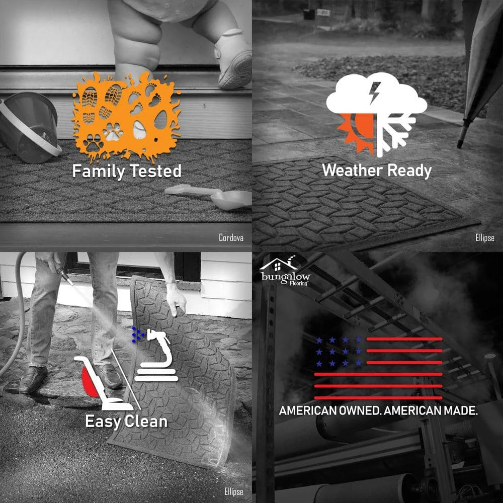 Waterhog Snowflake 35 In. Round PET Polyester Indoor Outdoor Tree Skirt Mat Solid Red 8 Waterhog Snowflake 35 In. Round PET Polyester Indoor Outdoor Tree Skirt Mat Solid Red - Image 6