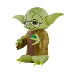STAR WARS 3 Ft. Inflatable Yoda With Holly Berry -Christmas Decor Shop star wars christmas inflatables 118736 40 1000
