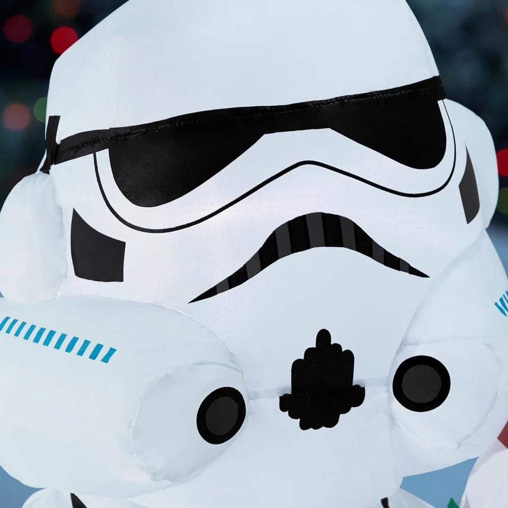 STAR WARS 3.5 Ft Stormtrooper With Candy Cane Holiday Inflatable 6 STAR WARS 3.5 Ft Stormtrooper With Candy Cane Holiday Inflatable - Image 4