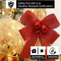 Outdoor Christmas Decoration 3-Piece 3D Reindeer Family Yard Decoration With Warm White LED Lights -Christmas Decor Shop starfree christmas yard decorations hoxsod0102gld 40 1000