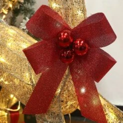 Outdoor Christmas Decoration 3-Piece 3D Reindeer Family Yard Decoration With Warm White LED Lights -Christmas Decor Shop starfree christmas yard decorations hoxsod0102gld 44 1000