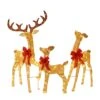 Outdoor Christmas Decoration 3-Piece 3D Reindeer Family Yard Decoration With Warm White LED Lights -Christmas Decor Shop starfree christmas yard decorations hoxsod0102gld 64 1000