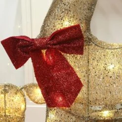 54 In. 3-Pieces Outdoor Christmas Decoration Reindeer Family Yard Decoration With Warm White LED Lights 22 54 In. 3-Pieces Outdoor Christmas Decoration Reindeer Family Yard Decoration With Warm White LED Lights -Christmas Decor Shop starfree christmas yard decorations hoxsod0103gld 1f 1000