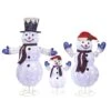 47.5 In. 3-Piece Outdoor Christmas Decoration Pop-Up Snowman Family Set With Cool White LEDs 2 47.5 In. 3-Piece Outdoor Christmas Decoration Pop-Up Snowman Family Set With Cool White LEDs -Christmas Decor Shop starfree christmas yard decorations hoxsod0104 64 1000