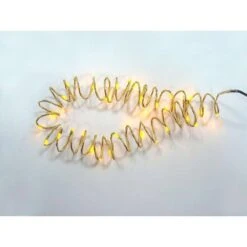 12 Ft. Pre-Lit LED Battery Operated Gold Single Braided Garland (Bundle Of 2) -Christmas Decor Shop starlite creations christmas string lights br04 1y012 a1b c3 1000