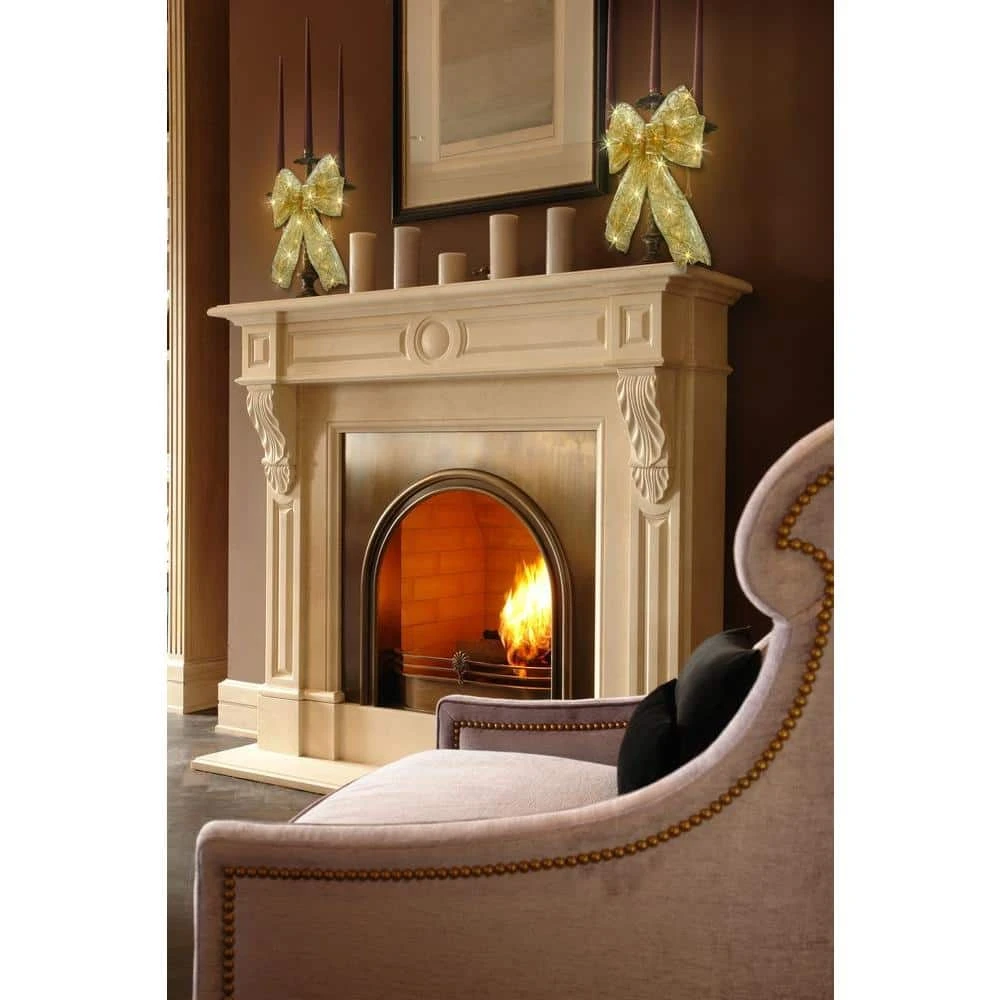 9 In. 36-Light Battery Operated LED Gold Everyday Bow 4 9 In. 36-Light Battery Operated LED Gold Everyday Bow - Image 2