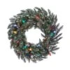 STERLING 24 In. Lightly Flocked Smoky Mountain Artificial Christmas Wreath With Pine Cones, 65 UL Multi- Color Lights -Christmas Decor Shop sterling christmas wreaths 447583mec 64 1000