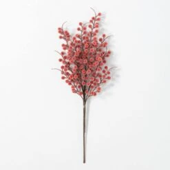 Artificial 23 In. Red Frosted Berry Stem Arrangement 10 Artificial 23 In. Red Frosted Berry Stem Arrangement -Christmas Decor Shop sullivans artificial christmas plants 23088bs 1f 1000
