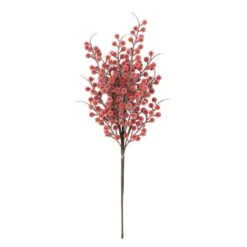 Artificial 23 In. Red Frosted Berry Stem Arrangement
