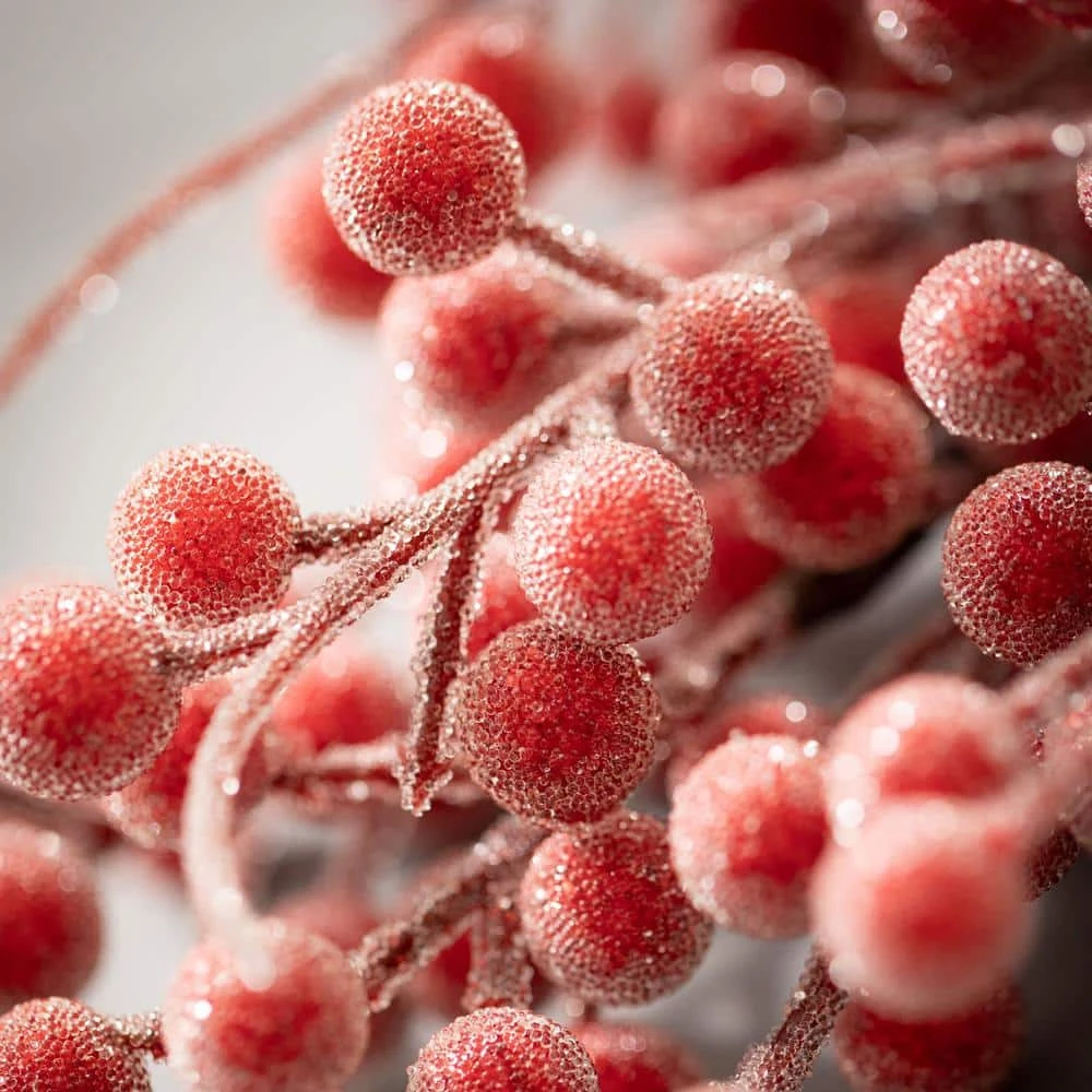 Artificial 23 In. Red Frosted Berry Stem Arrangement 4 Artificial 23 In. Red Frosted Berry Stem Arrangement - Image 2