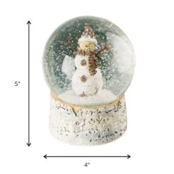 5 In. White Snowman Christmas Waterglobe -Christmas Decor Shop sullivans christmas figurines dot102 4f 1000