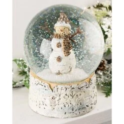 5 In. White Snowman Christmas Waterglobe -Christmas Decor Shop sullivans christmas figurines dot102 c3 1000