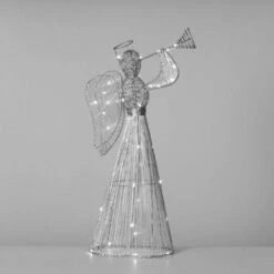 21 In. Large Lighted Silver Christmas Angel 11 21 In. Large Lighted Silver Christmas Angel -Christmas Decor Shop sullivans christmas figurines met2401 1f 1000