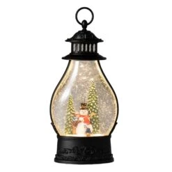 15.25 In. Lighted Christmas Snowman Lantern, Multi-Colored