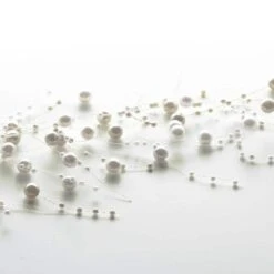 60 In. Off-White Decorative Pearl Bead Unlit Artificial Christmas Garland, (Set Of 4)