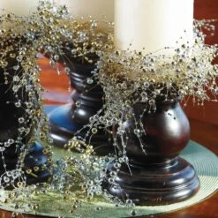 60 In. Metallic Gold Unlit Bead Artificial Christmas Garland -Christmas Decor Shop sullivans christmas garland gd1129 c3 1000