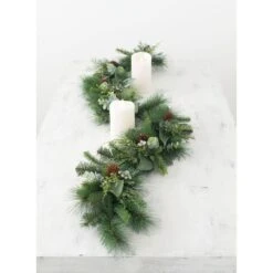 6 Ft. Green Mix Pine And Eucalyptus Unlit Artificial Christmas Garland -Christmas Decor Shop sullivans christmas garland gd1324 c3 1000