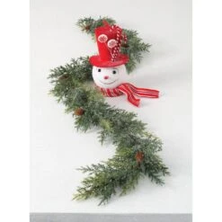 5.5 Ft. Green Frosted Arborvitae Unlit Artificial Christmas Garland -Christmas Decor Shop sullivans christmas garland gd1358 c3 1000