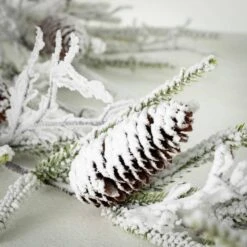 72 In. Artificial Flocked Pine Twig Christmas Garland, White -Christmas Decor Shop sullivans christmas garland gd1529 c3 1000