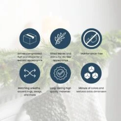 72 In. Artificial Metallic Champagne Pine Unlit Christmas Garland -Christmas Decor Shop sullivans christmas garland gd1552 cha 44 1000