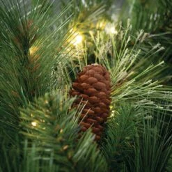 Artificial 9 Ft. LED Mixed Pine Christmas Garland With Pinecones, Green -Christmas Decor Shop sullivans christmas garland gd1574 c3 1000