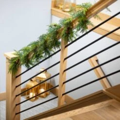 Artificial 9 Ft. Arborvitae Cedar Unlit Christmas Garland, Green 15 Artificial 9 Ft. Arborvitae Cedar Unlit Christmas Garland, Green -Christmas Decor Shop sullivans christmas garland gd1577 76 1000