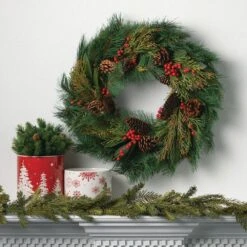 6 Ft. Unlit Green Alpine Fir Artificial Christmas Garland 8 6 Ft. Unlit Green Alpine Fir Artificial Christmas Garland -Christmas Decor Shop sullivans christmas garland gd412 4f 1000