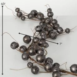 5 Ft. Artificial Gray Jingle Bell Twig Unlit Christmas Garland 12 5 Ft. Artificial Gray Jingle Bell Twig Unlit Christmas Garland -Christmas Decor Shop sullivans christmas garland tbegd 44 1000