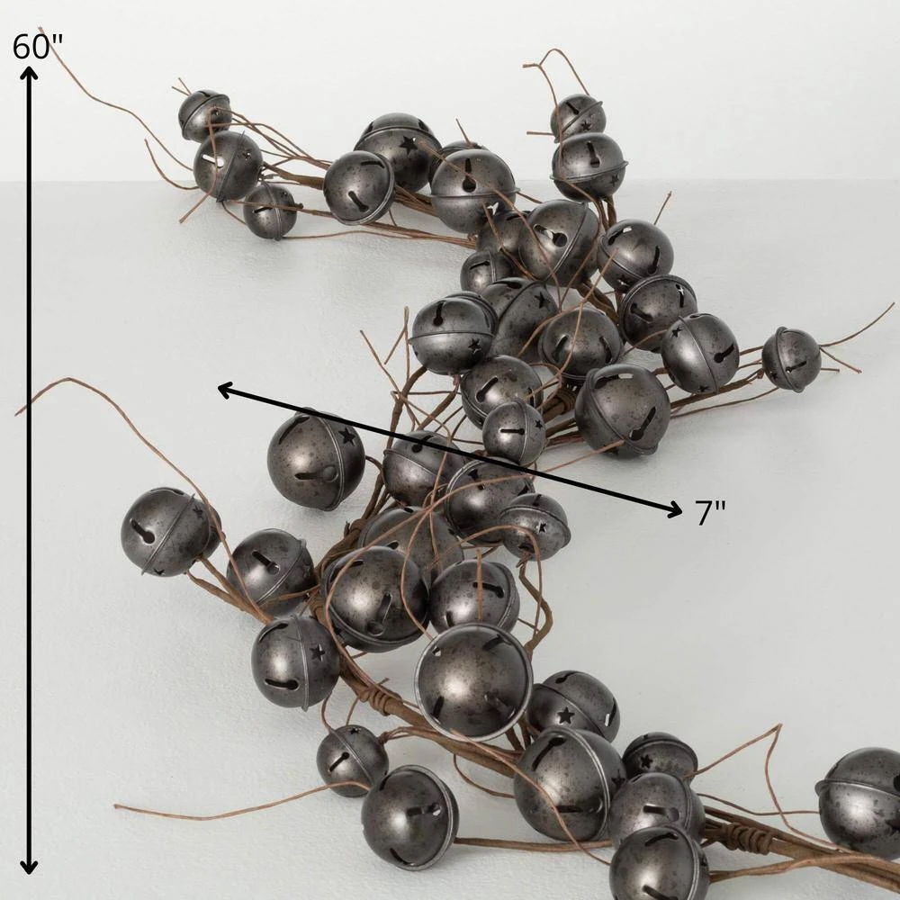5 Ft. Artificial Gray Jingle Bell Twig Unlit Christmas Garland 7 5 Ft. Artificial Gray Jingle Bell Twig Unlit Christmas Garland - Image 5