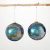 6 In. Blue Bubble Glass Ornament (Set Of 2) -Christmas Decor Shop sullivans christmas ornament sets or10223 64 1000