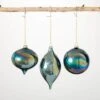 4", 4.5" And 6.5" Iridescent Blue Ornament (Set Of 3) -Christmas Decor Shop sullivans christmas ornament sets or10224 64 1000