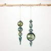 8.5" And 10" Lustrous Teal Finial Ornament (Set Of 2) 1 8.5" And 10" Lustrous Teal Finial Ornament (Set Of 2) -Christmas Decor Shop sullivans christmas ornament sets or10229 64 1000