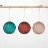4 In. Multi-color Elegant Faceted Ball Ornaments (Set Of 3) -Christmas Decor Shop sullivans christmas ornament sets or10304 64 1000
