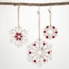 4 In. 6.25 In. And 8.5 In. Snowflake Ornament - Set Of 3, White Christmas Ornaments -Christmas Decor Shop sullivans christmas ornament sets or10744 64 1000