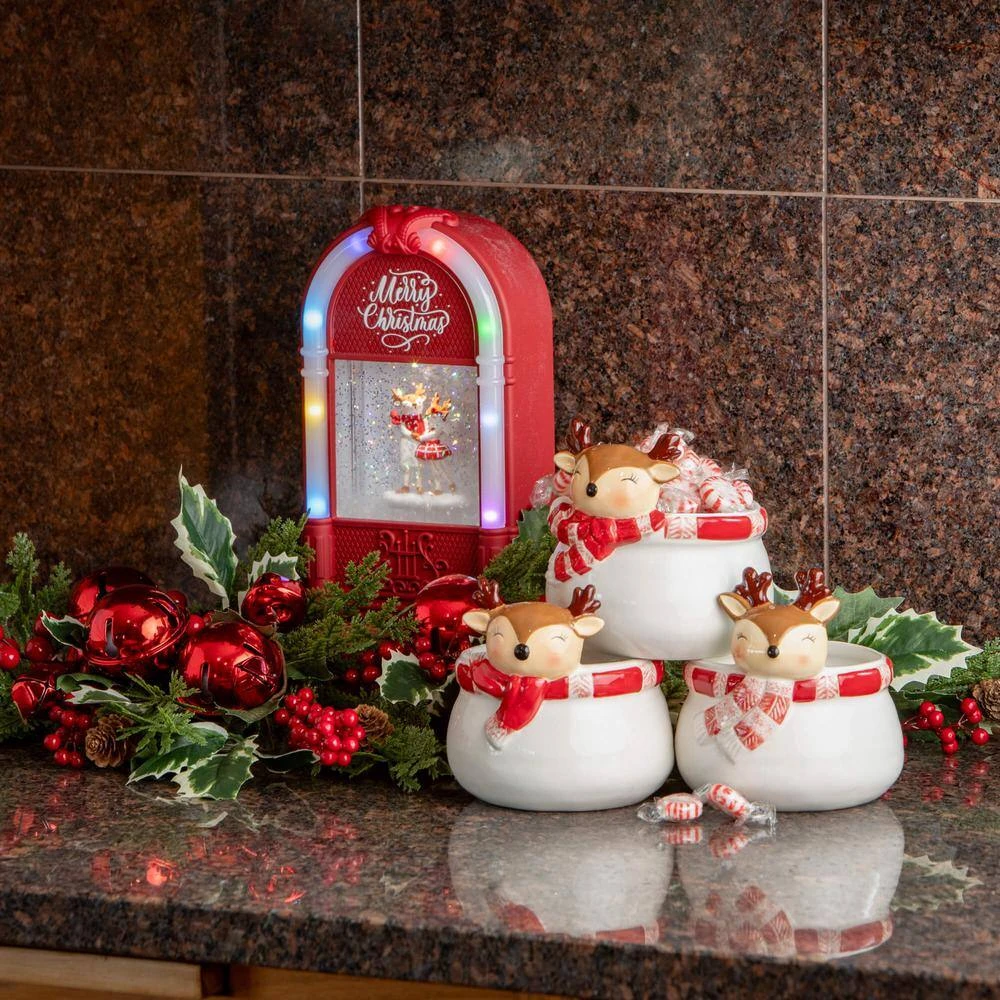 30" Jingle Bell Holly Pine Artificial Christmas Swag, Green-Red 7 30" Jingle Bell Holly Pine Artificial Christmas Swag, Green-Red - Image 5