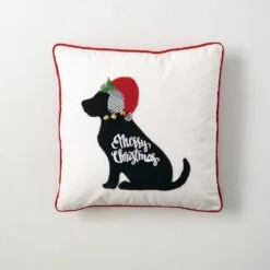 18 In. Multicolor Christmas Dog Cotton Pillow 9 18 In. Multicolor Christmas Dog Cotton Pillow -Christmas Decor Shop sullivans christmas textiles pil304 1f 1000