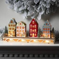 7.5 In. Colorful Lighted House Christmas Village, Multicolor -Christmas Decor Shop sullivans christmas villages pn4157 4f 1000