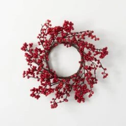 14 In. Unlit Red Berry Mini Artificial Christmas Wreath