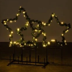 31.5 In. 36 In. And 40.5 In. Large Lighted Star Christmas Yard Decor - Set Of 3, Green -Christmas Decor Shop sullivans christmas yard decorations met2206 1f 1000