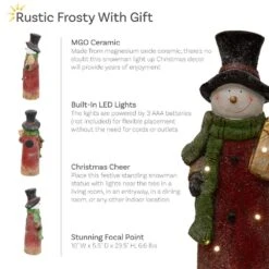Classic Frosty Indoor Pre-Lit LED Christmas Statue-23.5 In. -Christmas Decor Shop sunnydaze christmas figurines art 8961 c3 1000