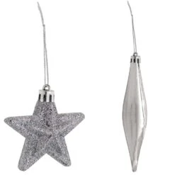 Sunnydaze Deck The Halls Silver Assorted Christmas Ornament Kit (59-Piece) -Christmas Decor Shop sunnydaze christmas ornament sets sme 054 fa 1000