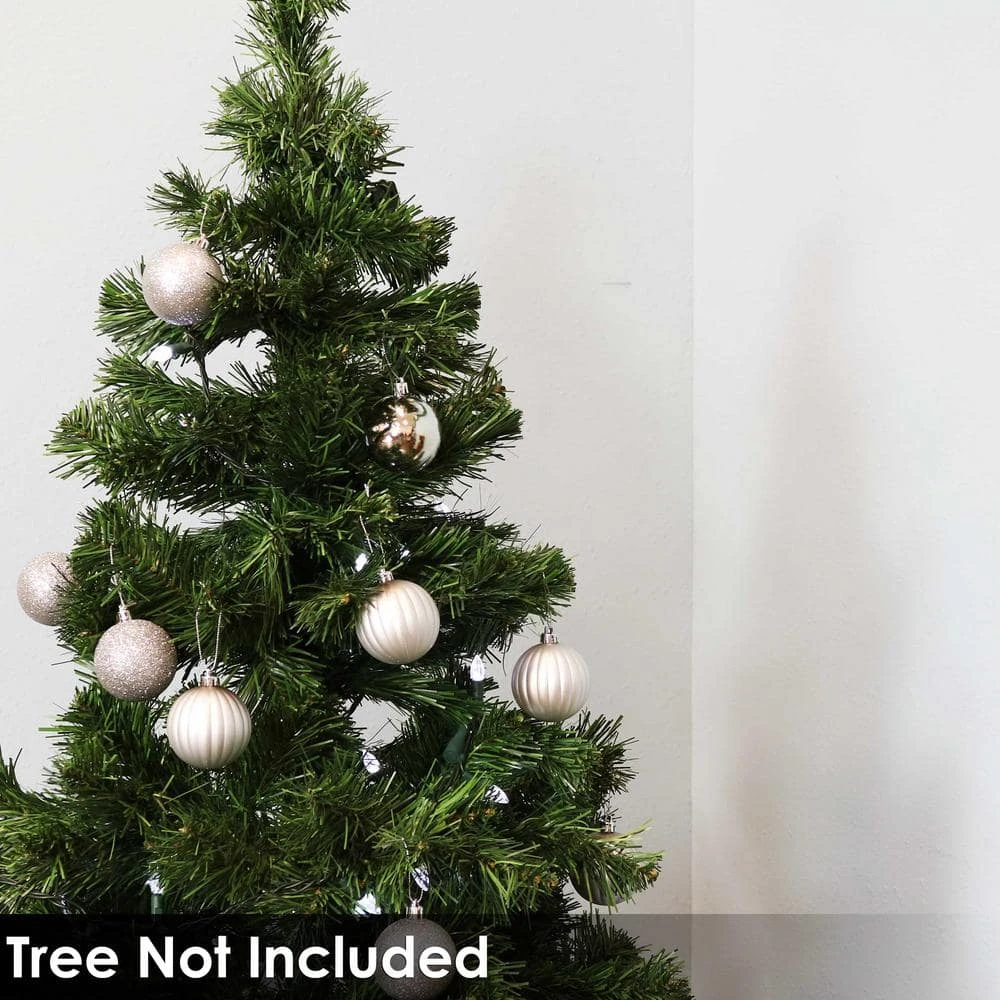 Silver Beautiful Baubles Plastic Ornament Set (25-Piece) 9 Silver Beautiful Baubles Plastic Ornament Set (25-Piece) - Image 7