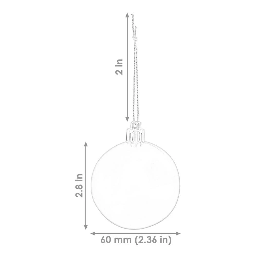 Silver Beautiful Baubles Plastic Ornament Set (25-Piece) 7 Silver Beautiful Baubles Plastic Ornament Set (25-Piece) - Image 5